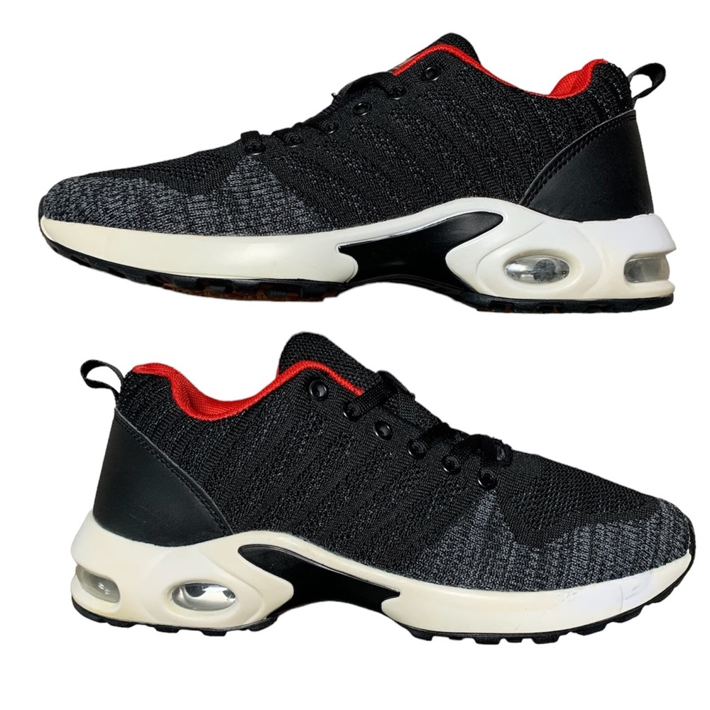 Mishansha Womens Running Shoes Black Red Lightweight Athletic Sneakers Size 9